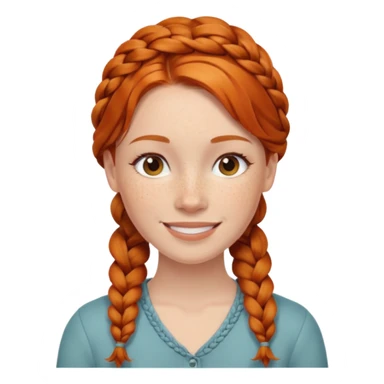 receptionist face braided ginger sticker