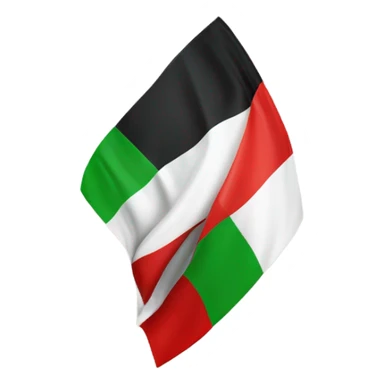 Fais-moi un drapeau noir, blanc, rouge et vert avec un symbole chrétien dessus sticker