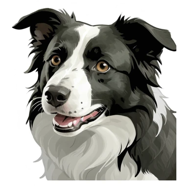border collie dog sticker