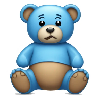 a blue teddy bear with a plaster on the stomach  sticker