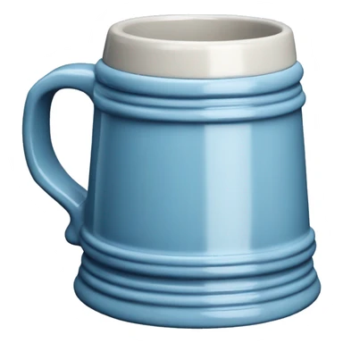 Realistic isolated light blue ceramic oktoberfest beer stein. sticker