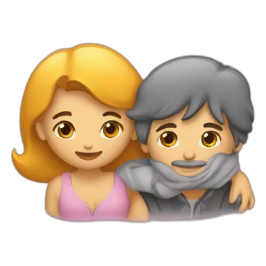 Deux amoureux qui s’embrasse sticker