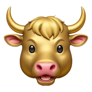 New Year's bull emoji sticker