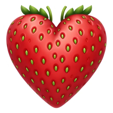 Heart-Strawberry shaped as a heart sticker