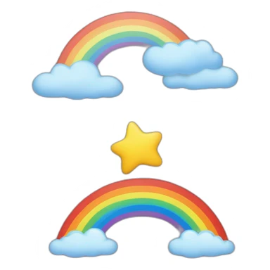 cœur avec arc en ciel sticker