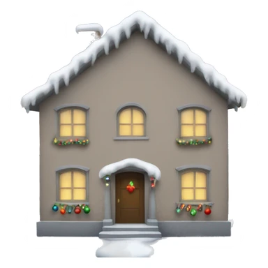 House with Christmas lights sticker