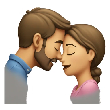 A man kiss a woman sticker