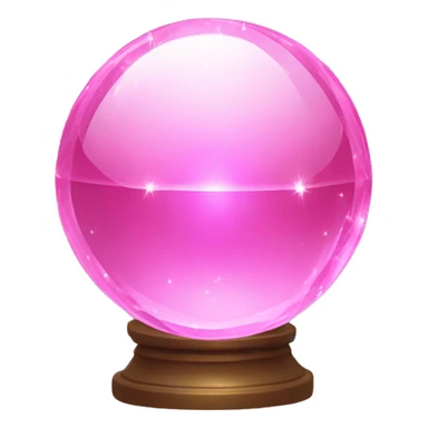 Pink crystal ball sparkles sticker