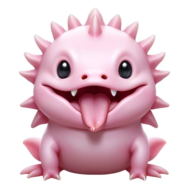 Cinematic Cute Yawning Axolotl Portrait Emoji, Head tilted slightly with a dramatic, wide-open yawn, showcasing smooth, pale pink skin with softly drooping feathery gills, eyes barely open in drowsy contentment, Simplified yet irresistibly adorable features, highly detailed, glowing with a soft, cozy glow, high shine, relaxed yet expressive, stylized with a touch of whimsy, bright and endearing, soft glowing outline, capturing the essence of a sleepy yet affectionate aquatic creature, so drowsy it feels like it could stretch out of the screen and curl up for a nap! sticker