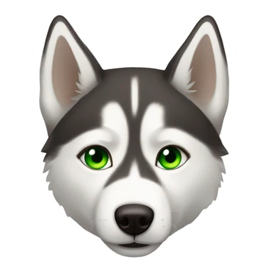 Husky one brown eye one green eye sticker