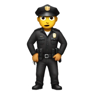 Criminal guy getting arrested sticker
