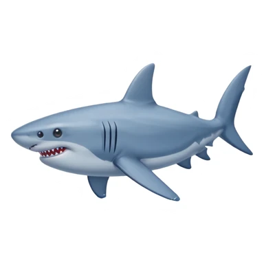 A  3 leged shark with blue nike shoes  sticker