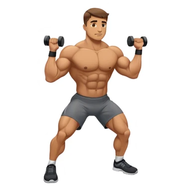 buff man weighted lunges sticker