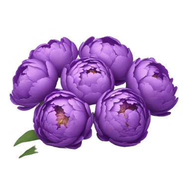 Purple peonies bouquet  sticker