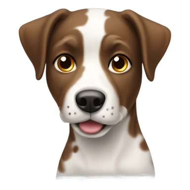 brown and white spotted short hair dog mostly white sticker