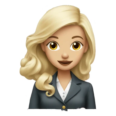 Blonde girl playing monopoly  sticker