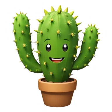 Spike character from Brawl Stars, a cactus with a smiley face sticker