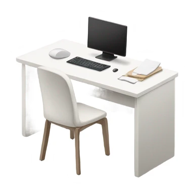 minimalist-clean-work-desk-with-white-wood-colorway-front-view sticker