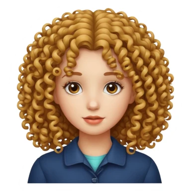 Chica con rizos sticker