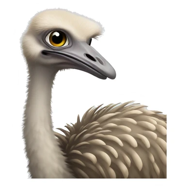 Ostrich with head under sand from aside sticker
