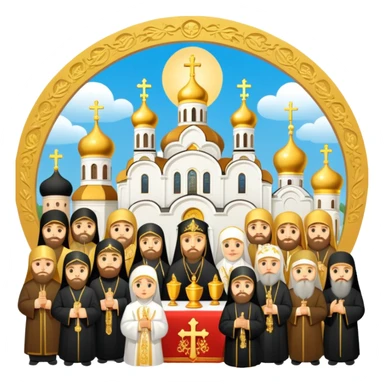 Russian orthodox church celebration sticker