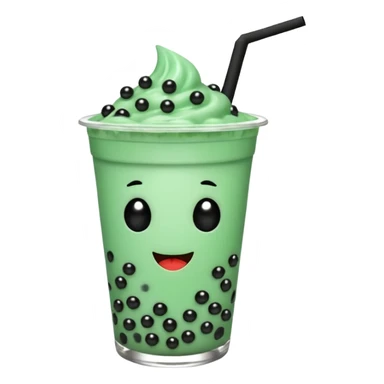 Mint  boba sticker