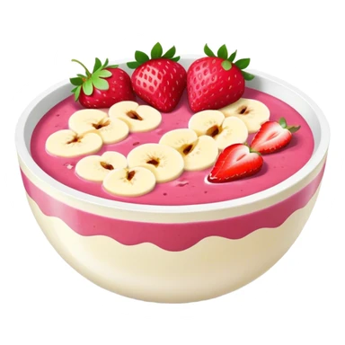 smoothie bowl with strawberries sticker