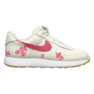 nike shoes with japanese flowers sticker