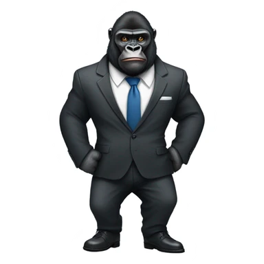 Gorilla wearing a suit sticker