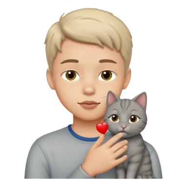 boy with lips with cat 🐱 in his mouth sticker