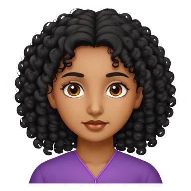 Tamoul girl with curly hair sticker