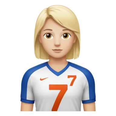 blonde Number 7 Printed Athlete sticker