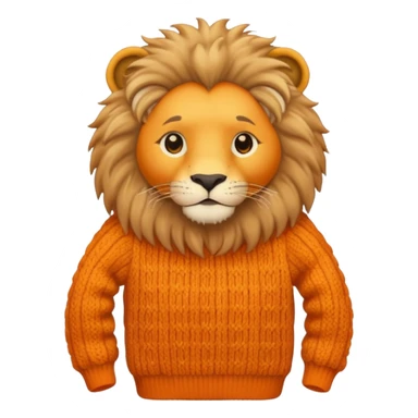 lion wearing  jumper sticker
