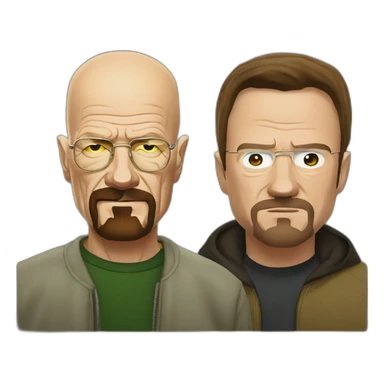 Walter white and jesse pinkman sticker