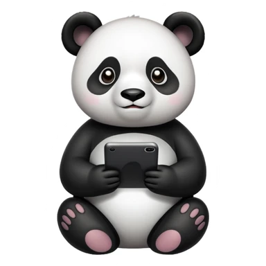 Panda texting  sticker
