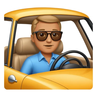 Boss moving car on street. sticker