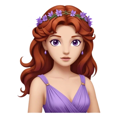 In Disney’s Hercules (1997), Megara is a witty and independent woman with long  auburn hair, purple eyes, and a lavender Grecian-style dre sticker