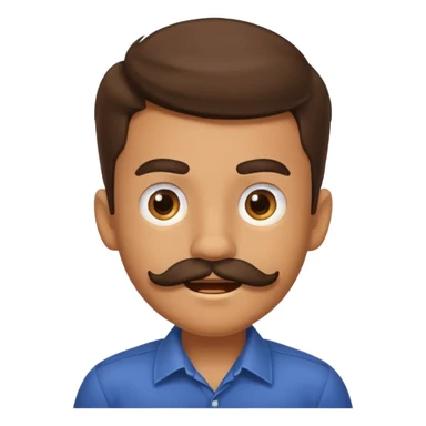 mustache Young boy,Big mustache, different faces. sticker