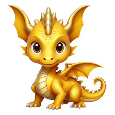cute golden dragon with feminine qualities sticker