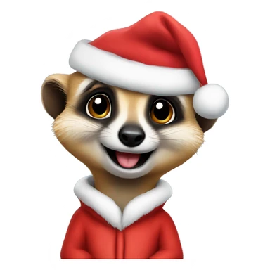 meerkat in a Santa suit sticker