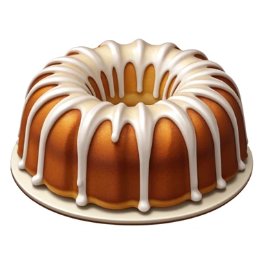 white frosted Bundt cinnamon cake sticker