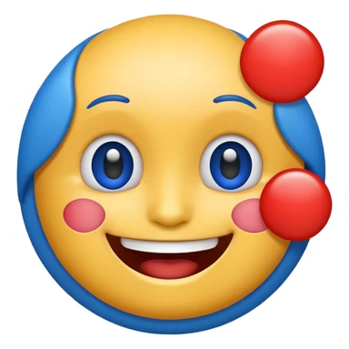 I want to have an emoji in the form of the letters AI in blue surrounded by a red circle sticker