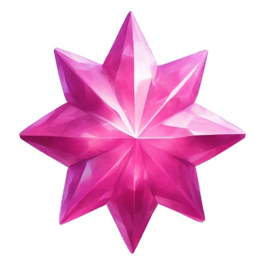 Large pink crystallized star sticker