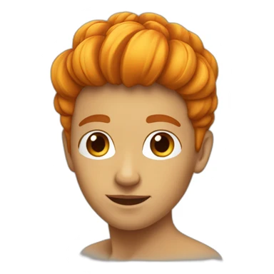 citrouille avec des cheveux roux sticker