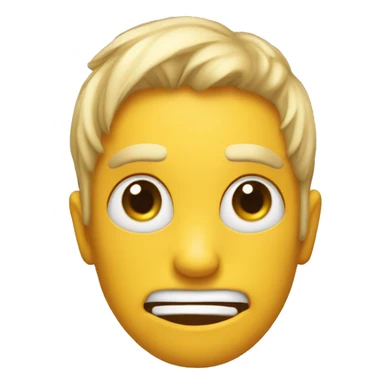 double face emoji, one nice side and one naughty side sticker