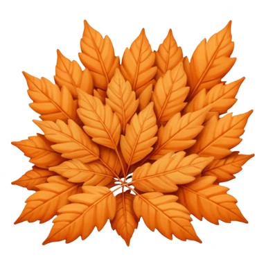 Pastel orange leaves  sticker