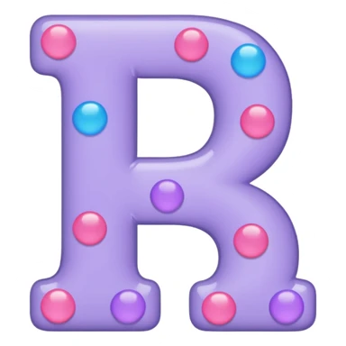 Happy 13th Birthday bubble letters in lavender and pink polka dots sticker