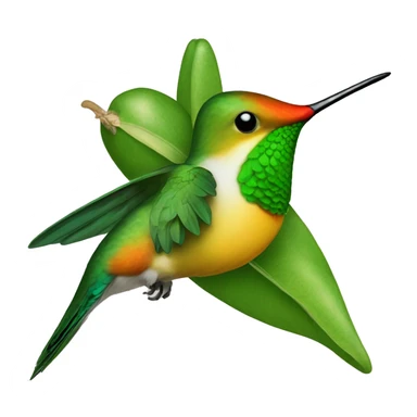 green mango is a large species of hummingbird Reinita Puerto Rico turquese sticker