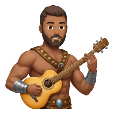 ancient gladiator play guitar sticker