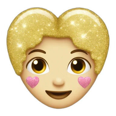 coeur avec des paillettes sticker